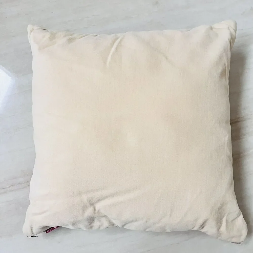 Vintage French Tapestry Floral Cushion CottageCore Needlepoint Made in France15”